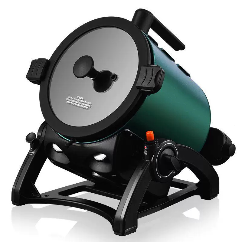 Outdoor Camping Gas Stove - ポータブルアウトドアストーブ、キャンプストーブ、ガスストーブ、自動ピクニッククッカー、360 ° 自動炒め機能、焦げ付き防止コーティングされた内鍋
