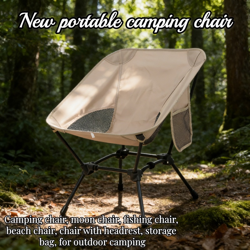 Travel Outdoor Camping Youtube - ビーチフィッシングスツールポータブル折りたたみキャンプチェア軽量鉄管ムーンチェア屋外釣り旅行やハイキング用