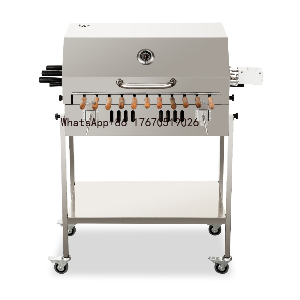 Outdoor Camping Bbq - モダンな屋外用大型炭火キプロス風フクーロティサリーバーベキューグリル、屋内外キャンプ用高耐久スチール製ファイヤートロリー - HDC02