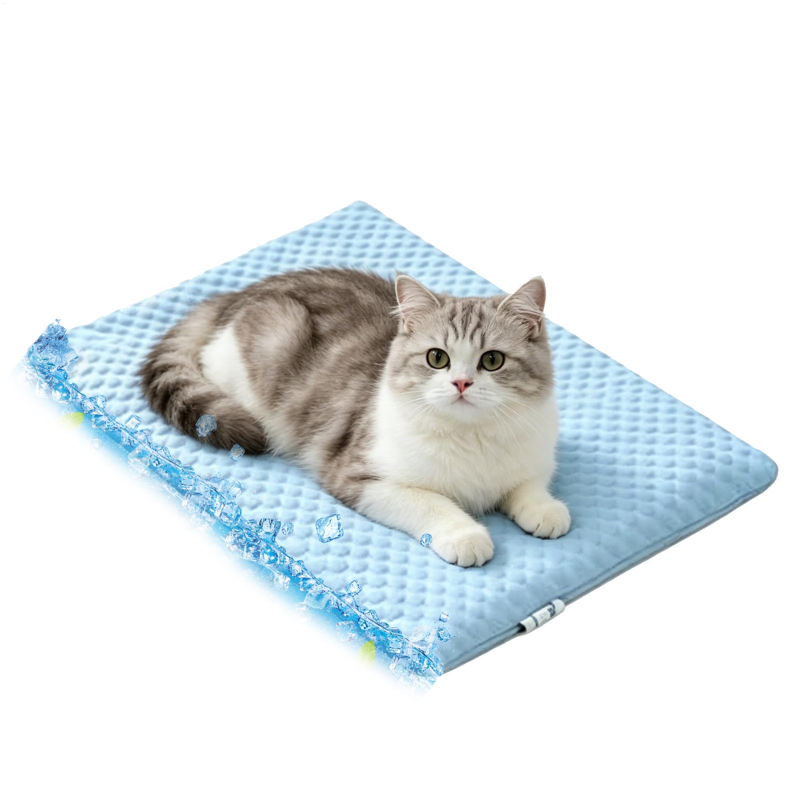Outdoor Camping Dog Fence - 洗えるアイスシルクペット冷却マット 快適な夏用冷却クッションパッド 猫犬用 睡眠休憩用 クレート ケンネル