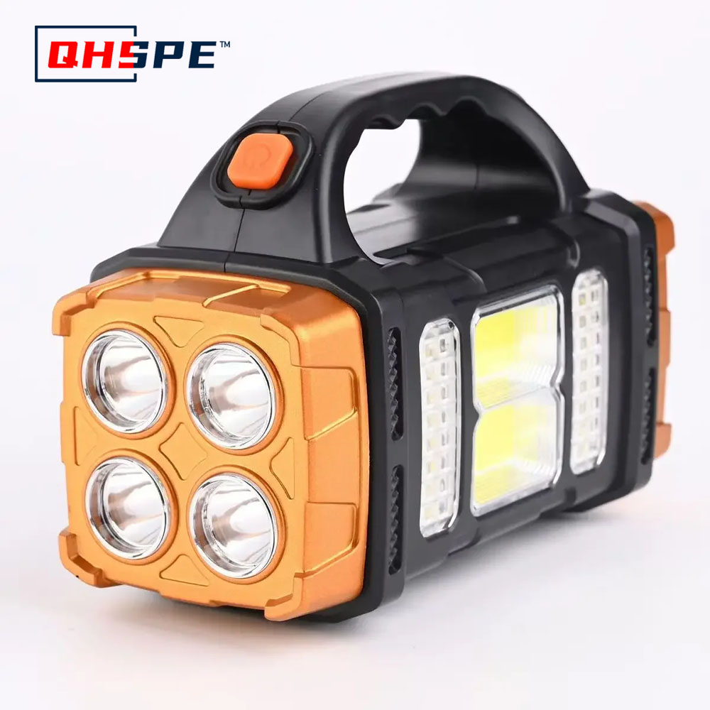 Camping Solar Lantern - COB多機能屋外ソーラー緊急ポータブルサーチライトUSB充電式キャンプ屋外照明懐中電灯
