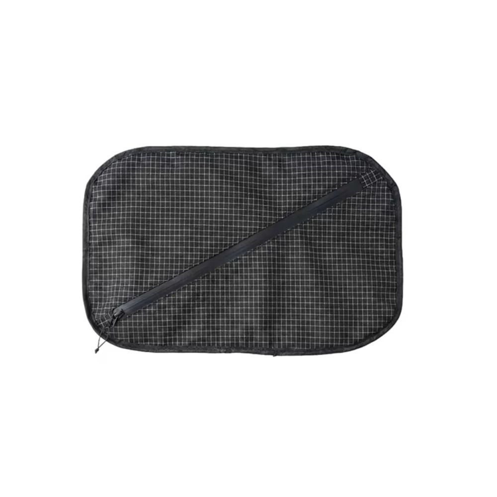 Camp Pillow Compressible - 耐久性のある2-in-1枕収納バッグ、グリッドパターン、超軽量キャンプ用ヘッドレスト、レトロカラー、大容量トラベルポーチ、キャンプ用睡眠用品