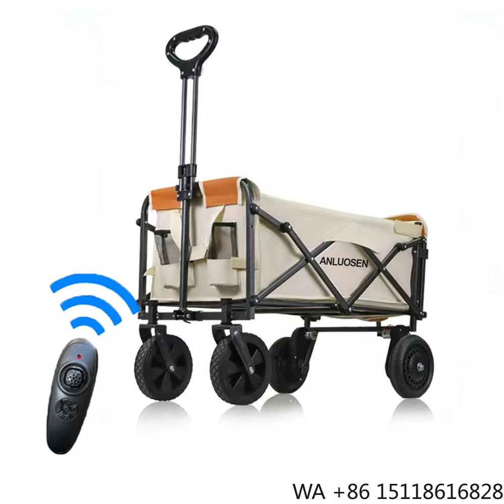 Outdoor Camping Table - 電動キャンプワゴンカート 折りたたみ式 2000mAh 電動アシスト付き 屋外用 キャンプ