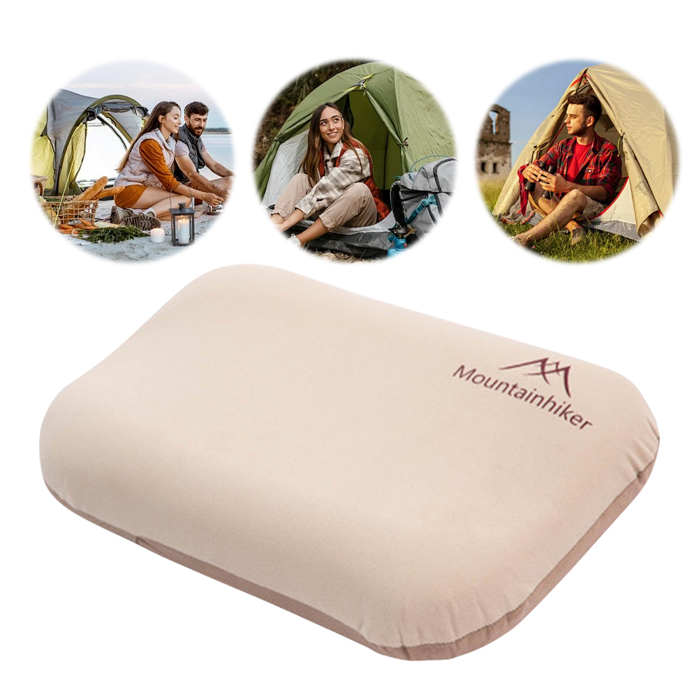 Camp Pillow Compressible - 超軽量インフレータブル枕ネックプロテクトアウトドア睡眠枕人間工学に基づいた圧縮可能な旅行枕キャンプ旅行ハイキング用