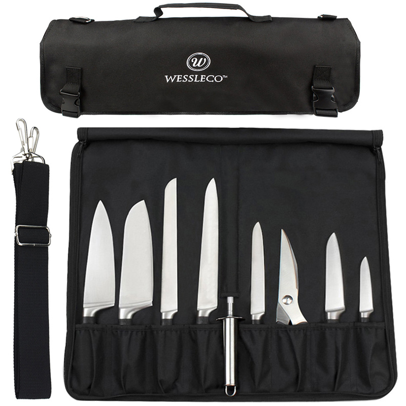 Kitchen Outdoor Camping - ポータブルナイフロールバッグオックスフォード複数のポケットキッチン用品シェフナイフ収納袋キャンプ旅行キャリーケースバッグアクセサリー