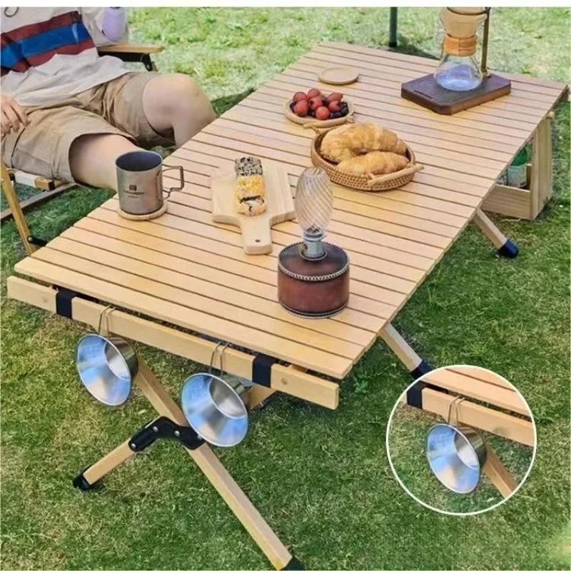 Outdoor Camping Table - バーベキュー キャンプ エッグロール 収納テーブル アウトドア活動用