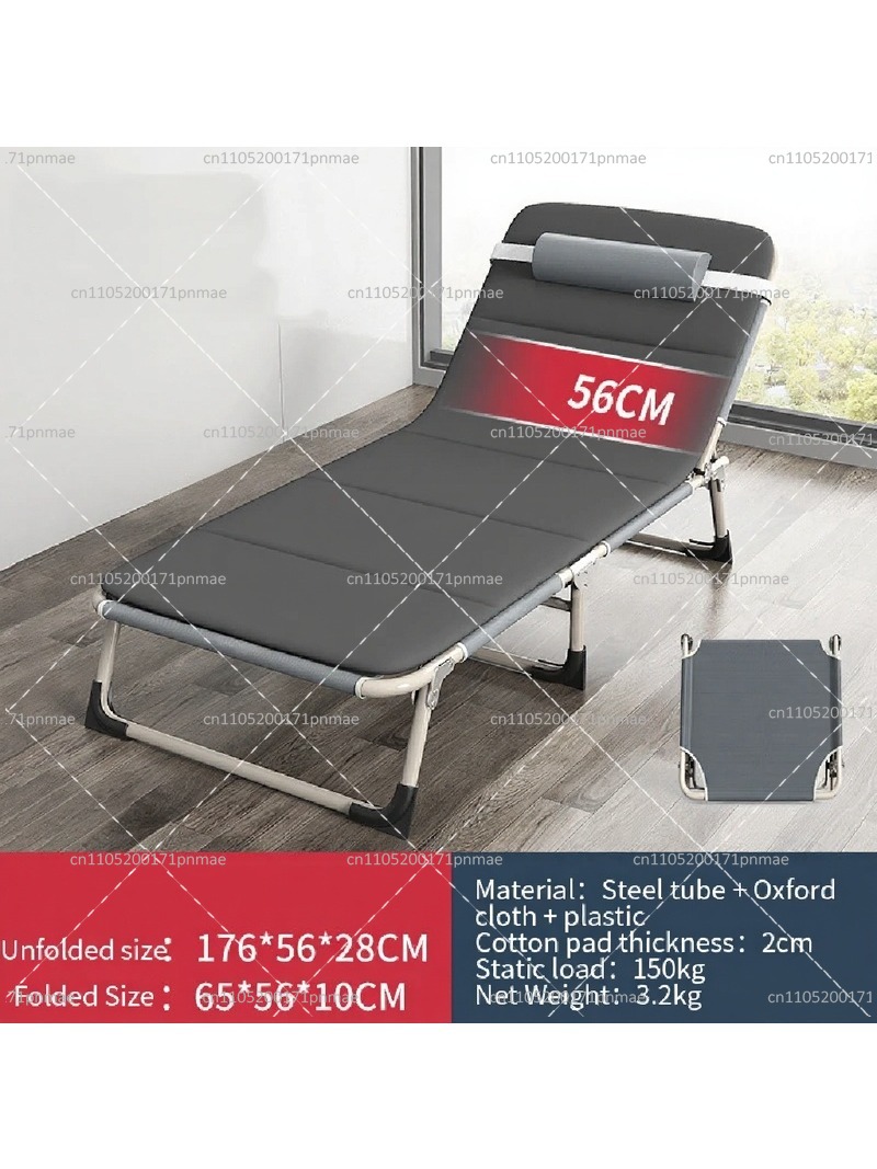 Outdoor Camping Chairs Folding - 金属製折りたたみシングルベッド モダンオフィス用ポータブルベッド 調節可能な椅子マットレス キャンプ・アウトドア用