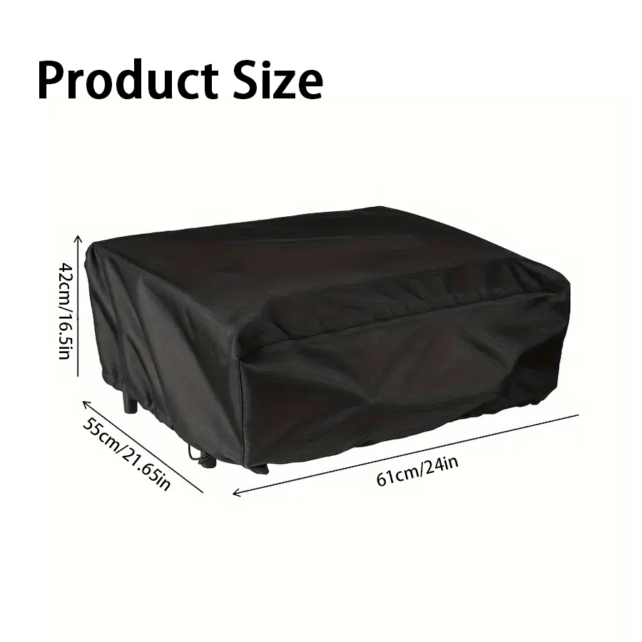 Outdoor Camping Bbq - 1個入り ブラックオーブン保護カバー 調節可能な巾着付き、キャンプ、アウトドア、パティオ、家具に最適なBBQグリルカバー、XJM