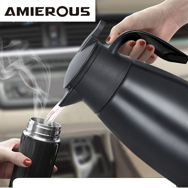 Kitchen Outdoor Camping - Arier ポータブルカーケトル 800ML ハンドル付き 車載プラグ電源モード 12V/24V