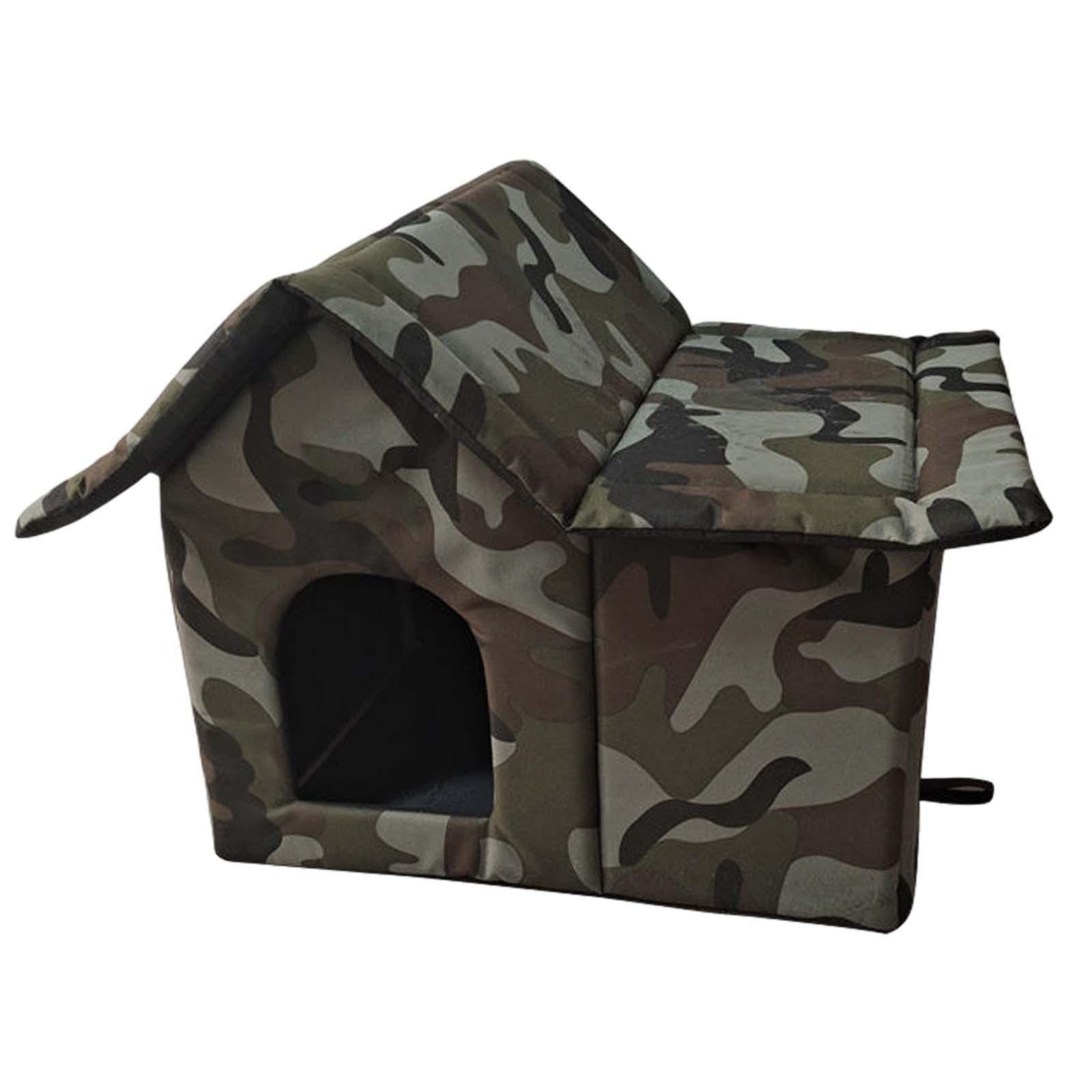 Outdoor Camping Dog Kennel - 野生のペット小屋 洞窟ハウス 屋外猫ハウス 防雨 組み立て簡単 猫の睡眠テント