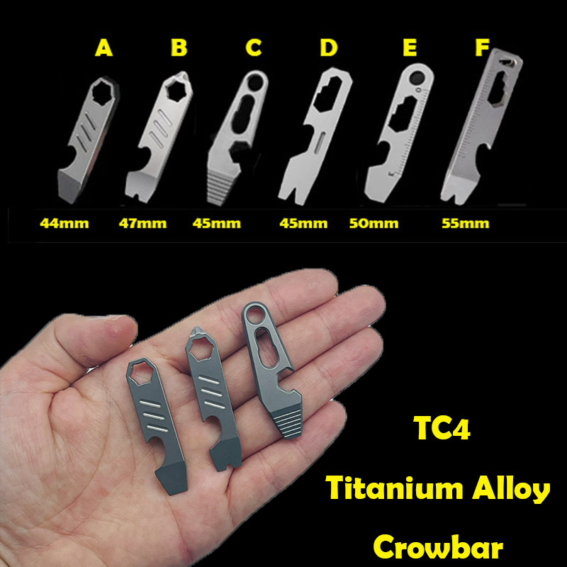 新しいミニ TC4 チタン合金バール栓抜き目盛り付き六角レン - Outdoor Camping Essential Gear のレビューと価格