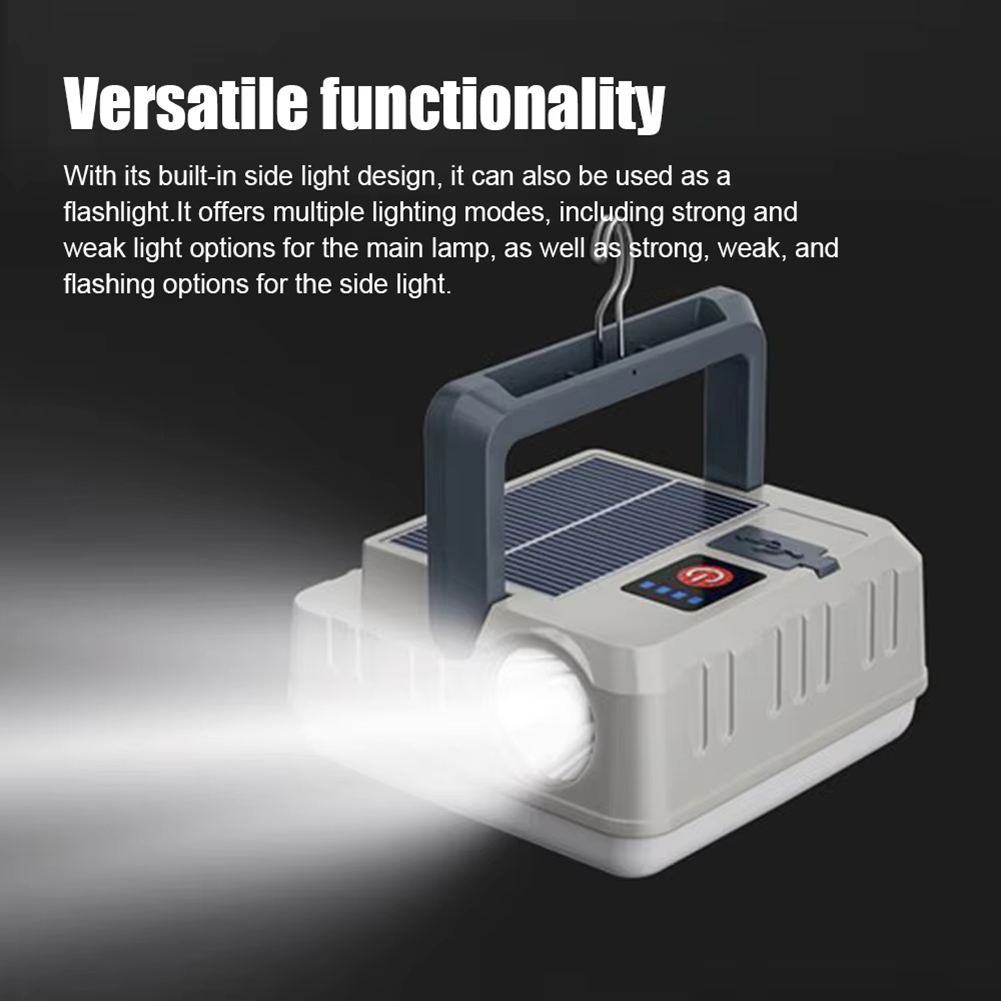 新しいポータブルソーラーキャンプライト多機能キャンプ場ランタ - Camping Solar Lantern のレビューと価格
