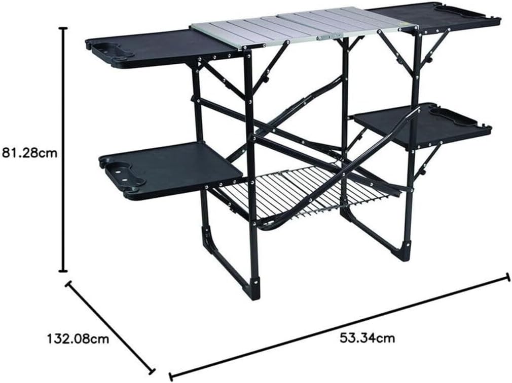 スリム折りたたみ式ポータブルキャンプキッチンテーブル、耐熱ト - Kitchen Outdoor Camping のレビューと価格