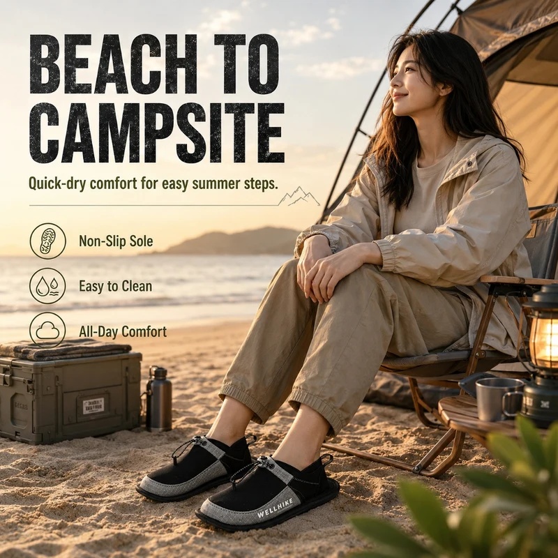 速乾性キャンプスリッパ、ウェーディングスリッパ、折りたたみ式 - Outdoor Camping Slippers のレビューと価格