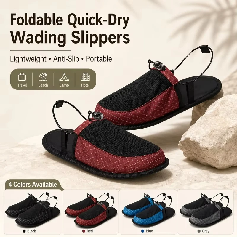 リバートレッキングウォーターシューズ 超軽量 折りたたみ式  - Outdoor Camping Slippers のレビューと価格