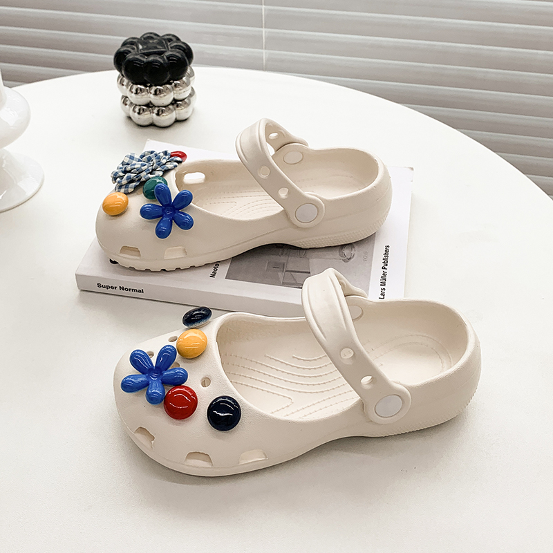 女の子用の装飾的なメリージェーンホールシューズ、軽量で通気性 - Outdoor Camping Slippers のレビューと価格