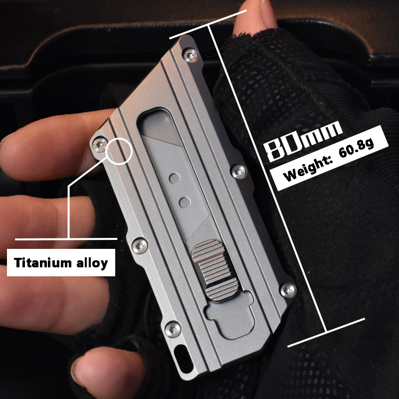 TC4 チタン合金ユーティリティナイフ EDC ツールアウト - Outdoor Camping Wallpaper のレビューと価格