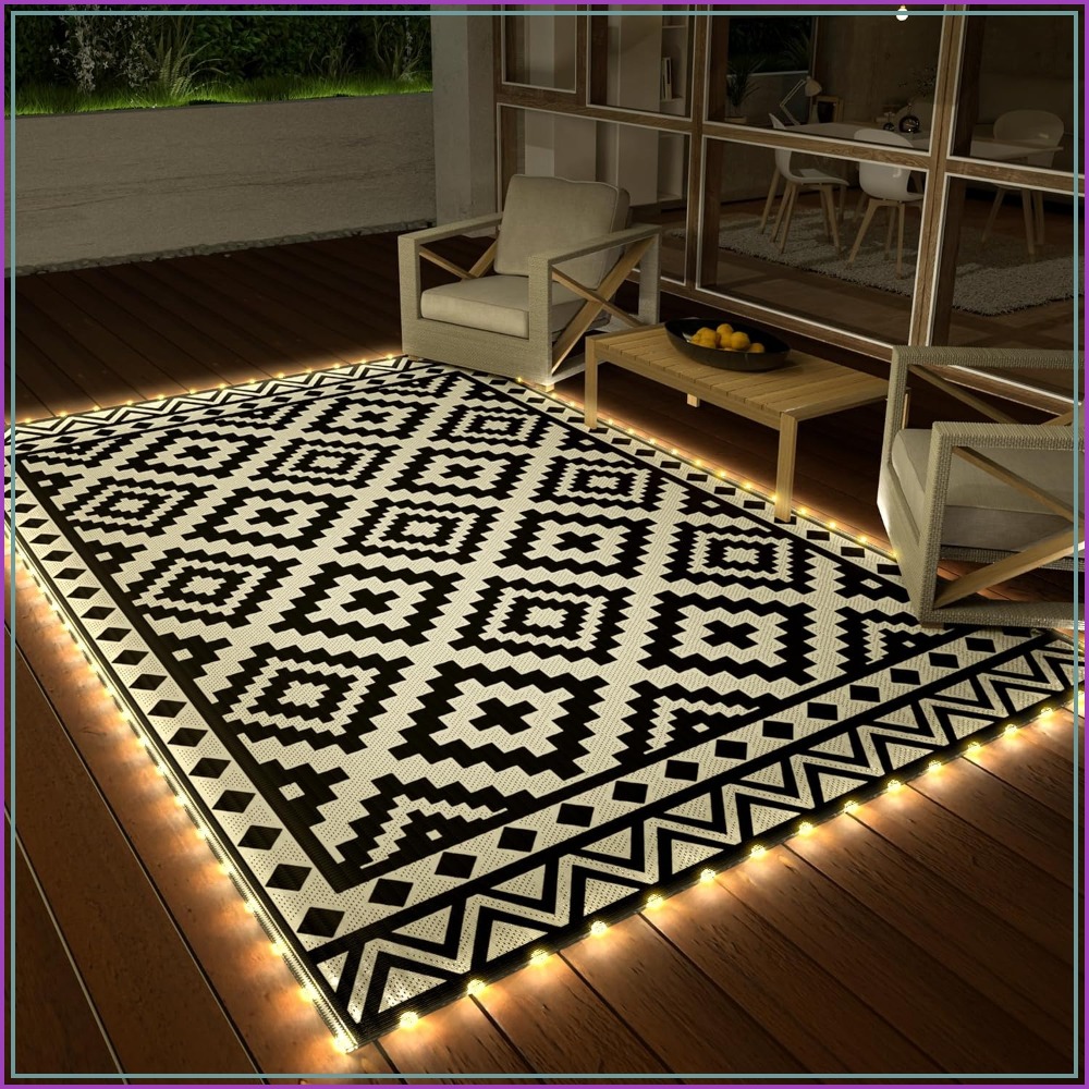 5フィート×8フィートの屋外用ラグ、LEDストリップライト付 - Outdoor Camping Rug With Led Lights のレビューと価格