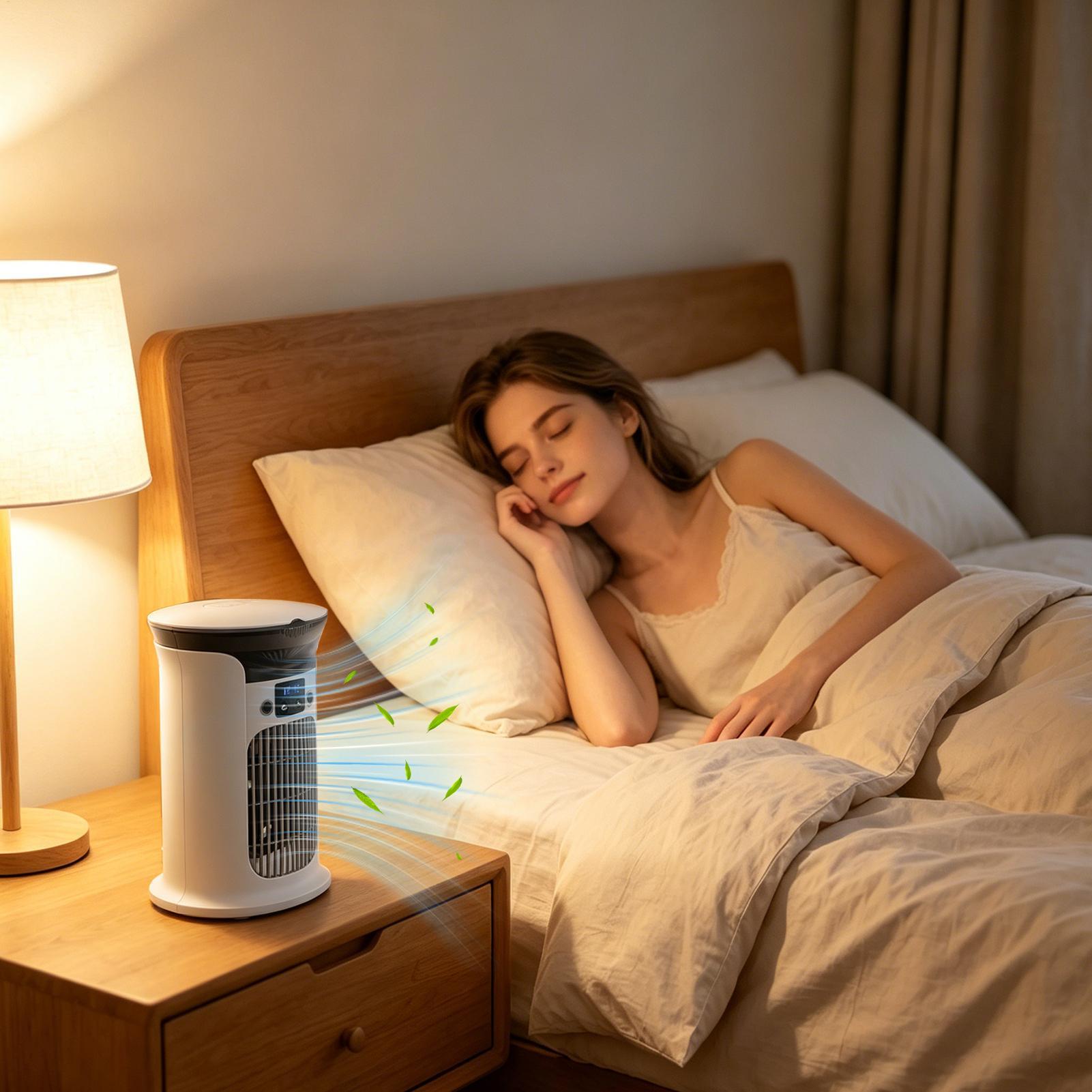 持ち運び可能な高さ調節可能な卓上扇風機（ライト付き）、寝室、 - Kitchen Outdoor Camping のレビューと価格