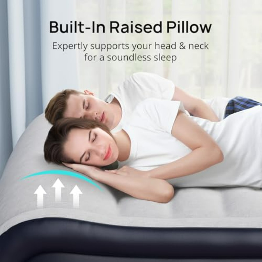 クイーンエアマットレス、内蔵ポンプ付き、キャンプ/家庭用、グ - Camp Pillow Compressible のレビューと価格