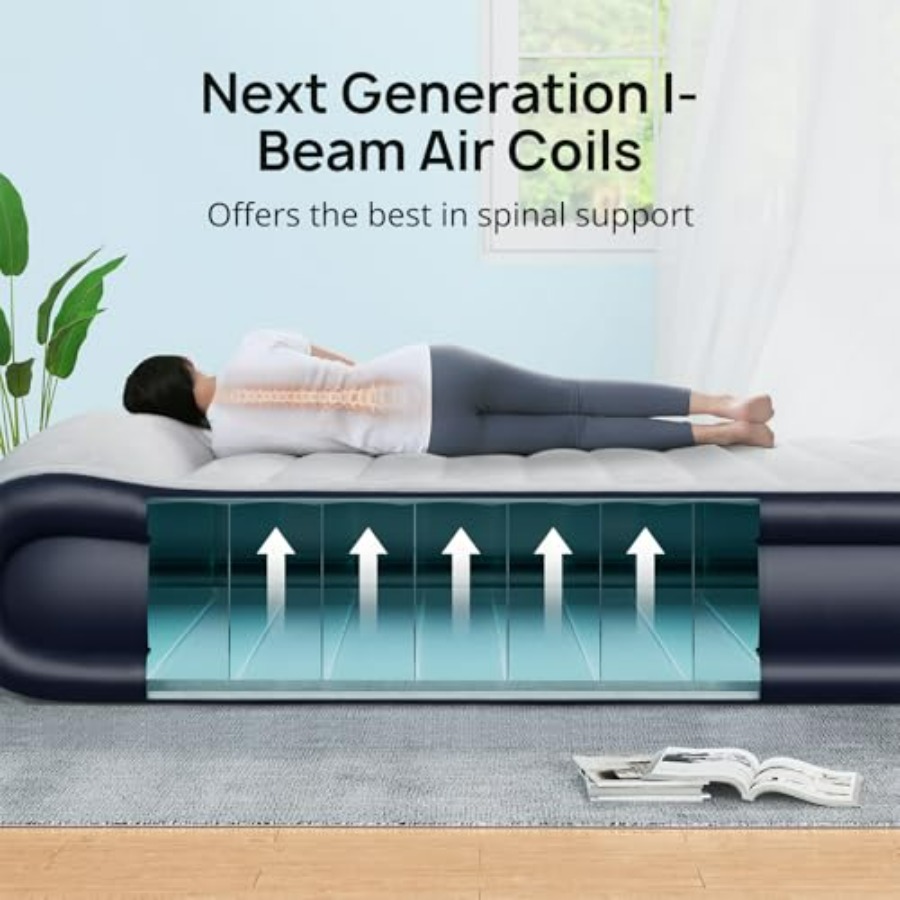 クイーンエアマットレス、内蔵ポンプ付き、キャンプ/家庭用、グ - Camp Pillow Compressible のレビューと価格