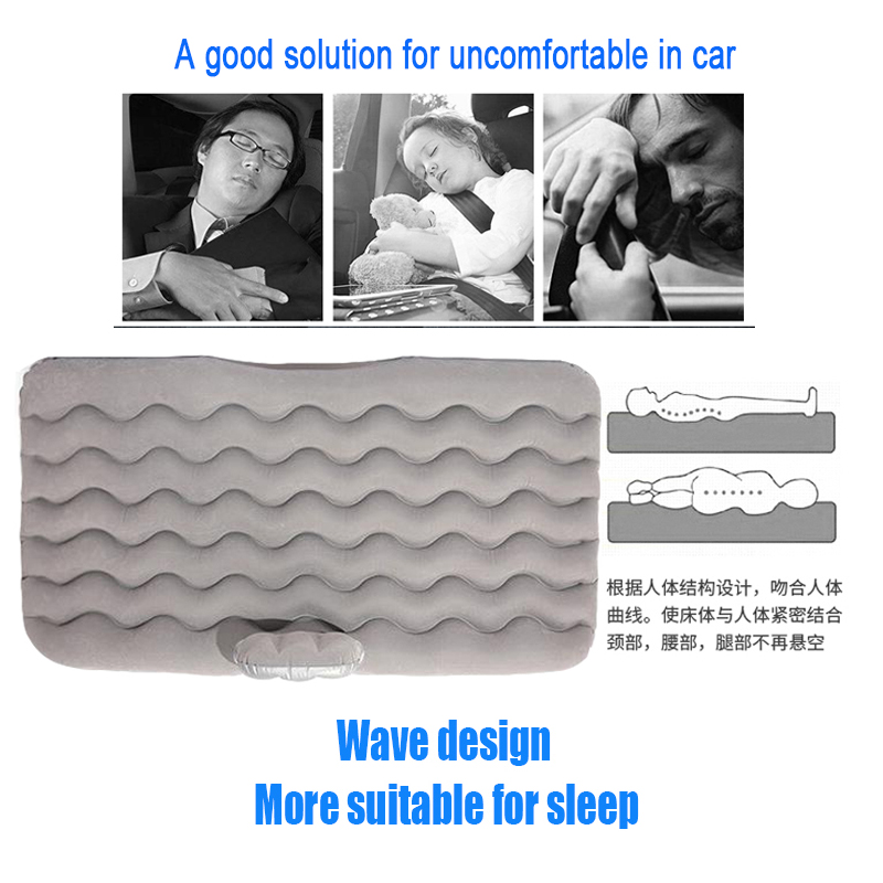 車の空気インフレータブル旅行マットレスベッドユニバーサル後部 - Camp Pillow Compressible のレビューと価格