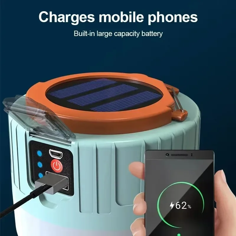 ソーラーキャンプランタン 充電式LEDポータブルワークライト - Camping Solar Lantern のレビューと価格