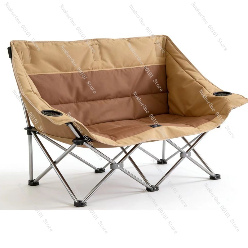 ポータブル屋外折りたたみダブルキャンプチェアパッド入り2人掛 - Outdoor Camping Chairs Folding のレビューと価格