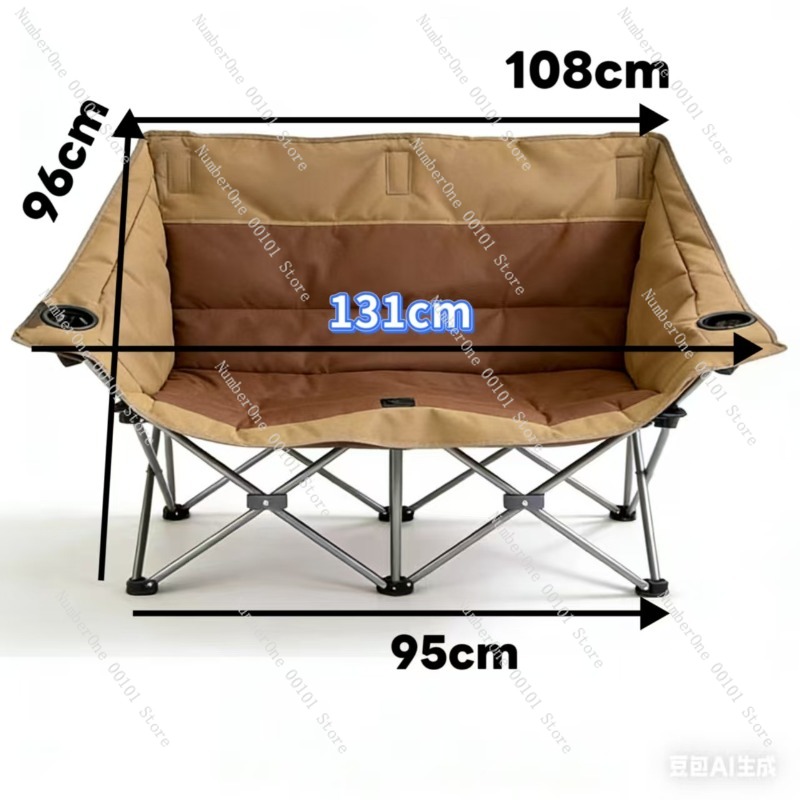 ポータブル屋外折りたたみダブルキャンプチェアパッド入り2人掛 - Outdoor Camping Chairs Folding のレビューと価格