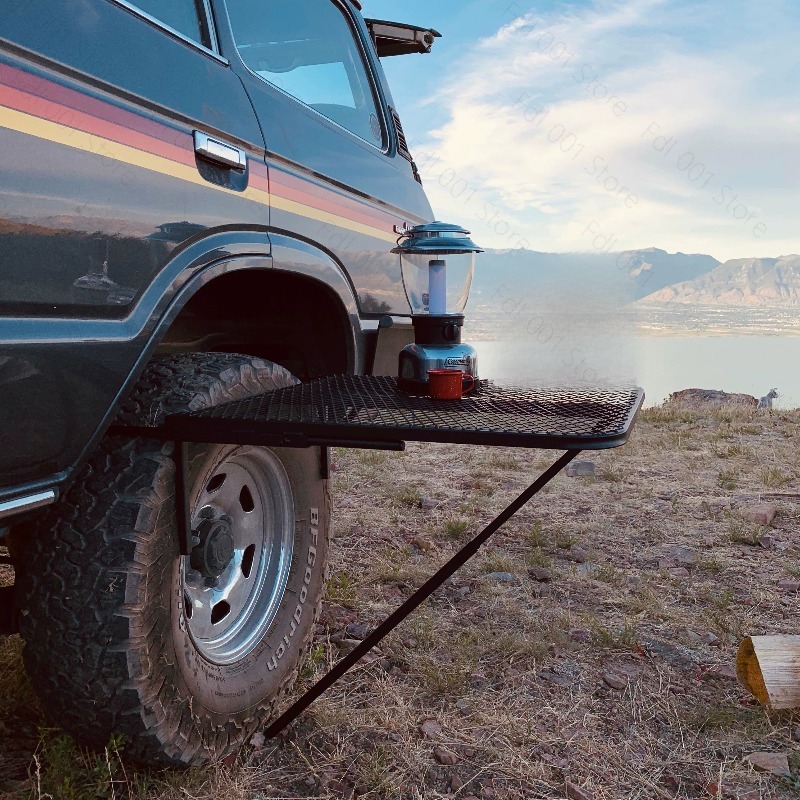 車中泊グリルタイヤメタル折りたたみ式ポータブル屋外バーベキュ - Outdoor Camping Table のレビューと価格
