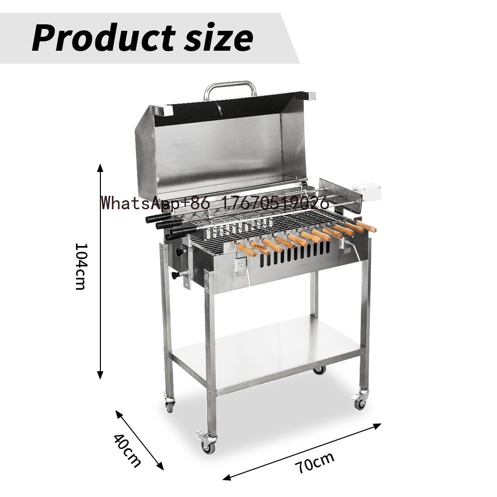 モダンな屋外用大型炭火キプロス風フクーロティサリーバーベキュ - Outdoor Camping Bbq のレビューと価格