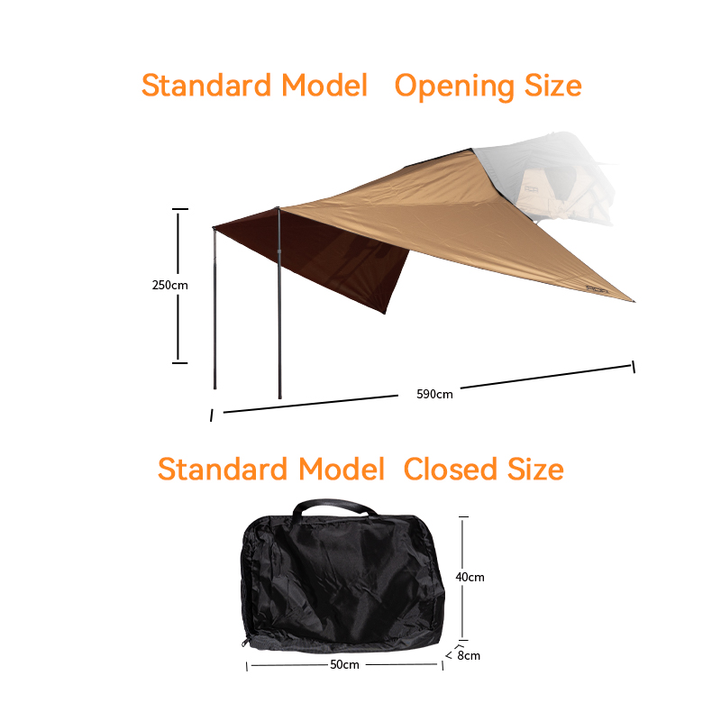 防水オックスフォード製キャノピーテント、サンシェード、レイン - Outdoor Camping Awning のレビューと価格