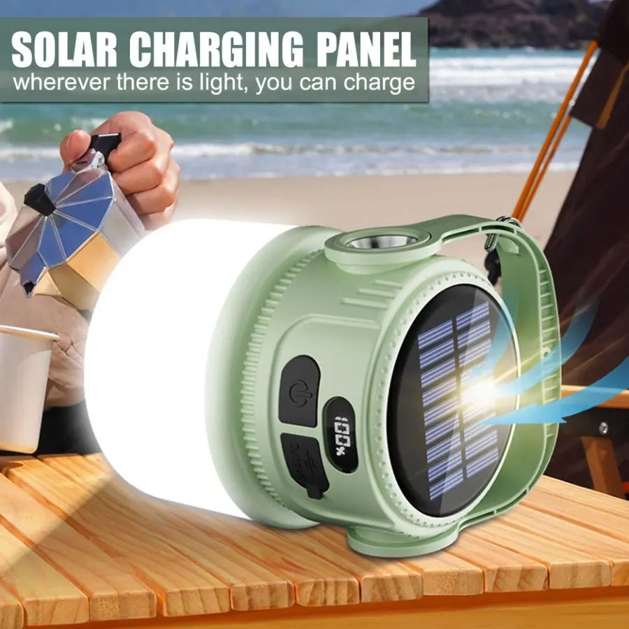 ソーラー充電式キャンプランタンポータブル LED キャンプラ - Camping Solar Lantern のレビューと価格