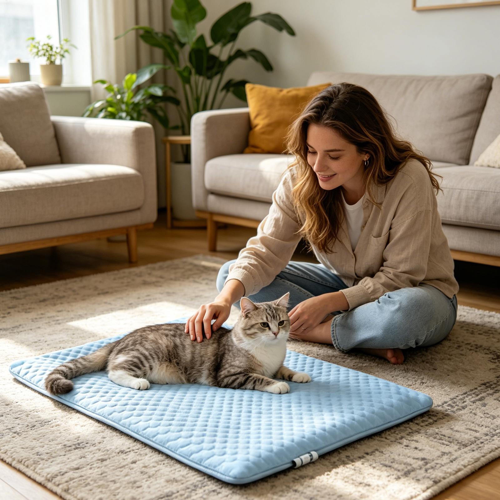 洗えるアイスシルクペット冷却マット 快適な夏用冷却クッション - Outdoor Camping Dog Fence のレビューと価格
