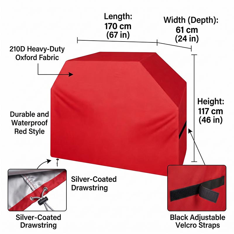 210D BBQカバー 防塵 防水 厚手 アウトドア グリル - Outdoor Camping Bbq のレビューと価格