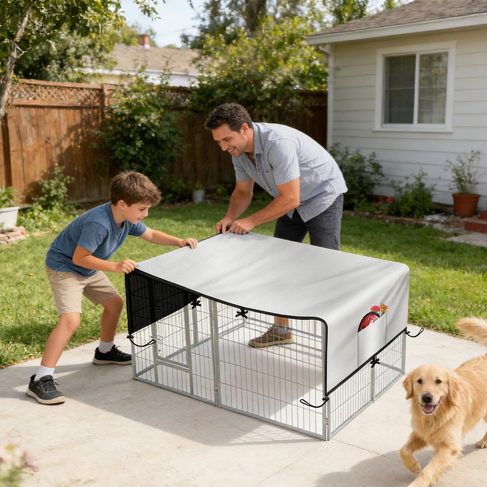 犬小屋カバー 210D オックスフォード プライバシー エン - Outdoor Camping Dog Kennel のレビューと価格