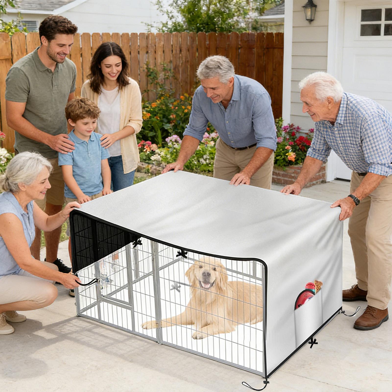 犬小屋カバー 210D オックスフォード プライバシー エン - Outdoor Camping Dog Kennel のレビューと価格