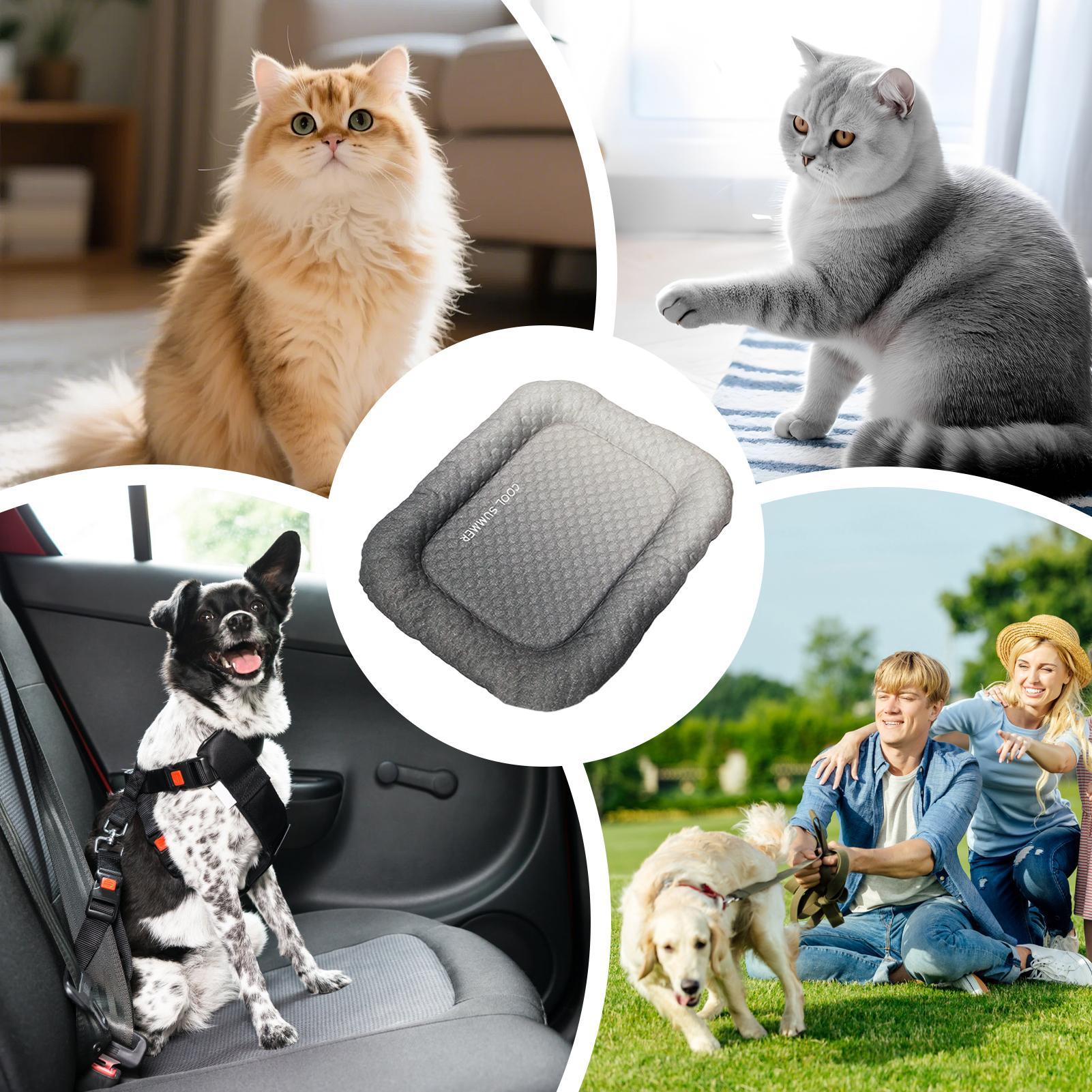 犬用冷却マット ポータブル滑り止めケネルパッド 猫用冷却マッ - Outdoor Camping Dog Kennel のレビューと価格