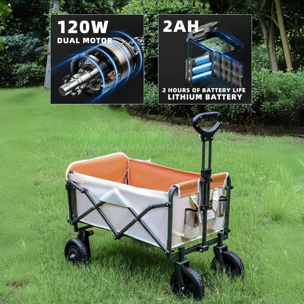 電動キャンプワゴンカート 折りたたみ式 2000mAh 電動 - Outdoor Camping Table のレビューと価格