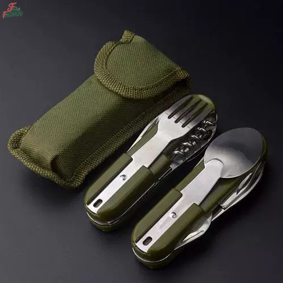 キャンプ用品 5-in-1 ステンレス製トラベルセット、多機 - Outdoor Camping Essential Gear のレビューと価格