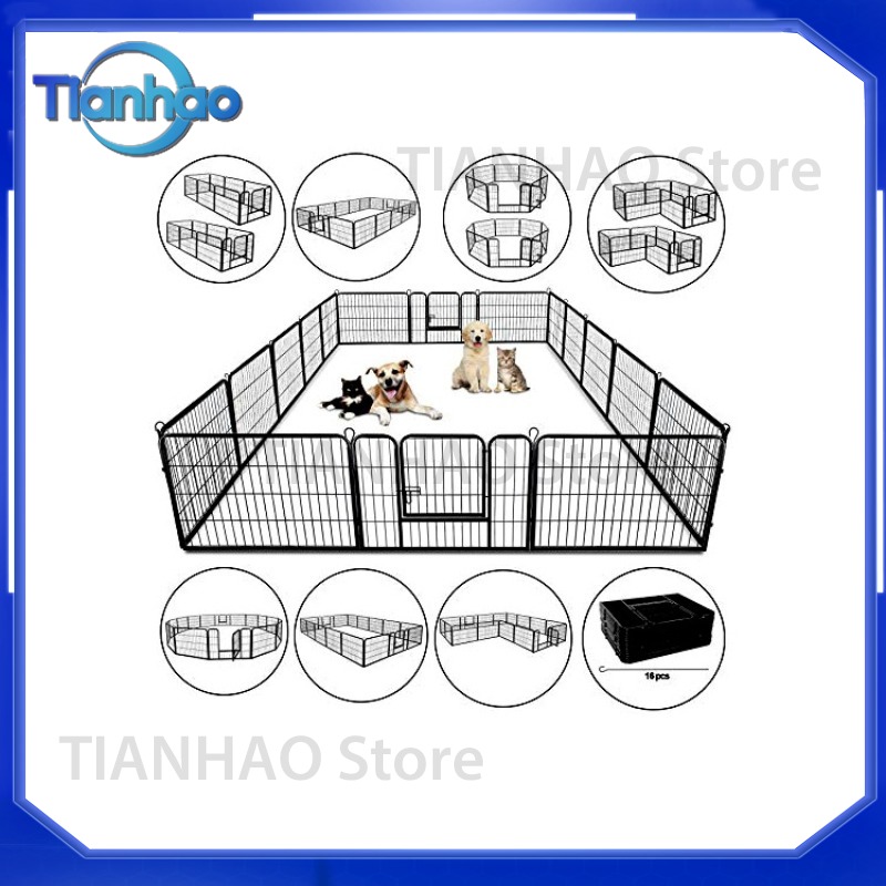 ペット用プレイヤード、犬用フェンス、屋内外兼用、キャンプ用、 - Outdoor Camping Dog Fence のレビューと価格