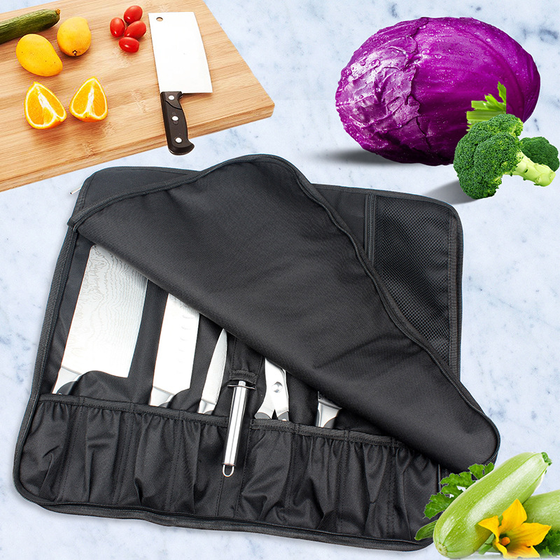 ポータブルナイフロールバッグオックスフォード複数のポケットキ - Kitchen Outdoor Camping のレビューと価格