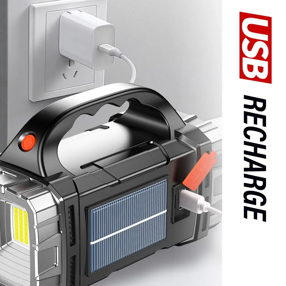新しいアップグレード充電式ハイパワーソーラー LED 懐中電 - Camping Solar Lantern のレビューと価格