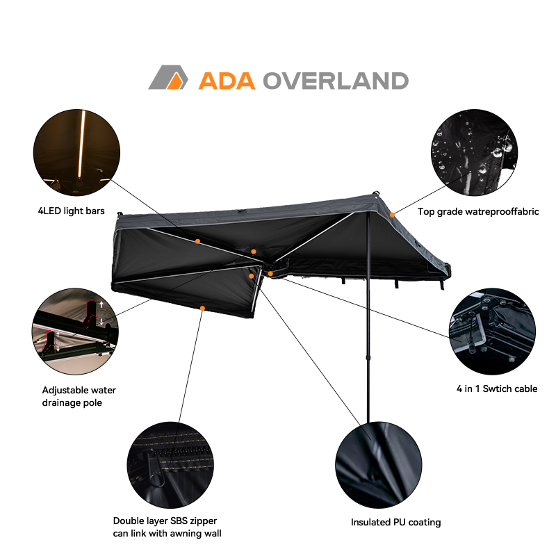 新デザイン 4x4 アウーニング 防水 270度 オーニング - Outdoor Camping Awning のレビューと価格