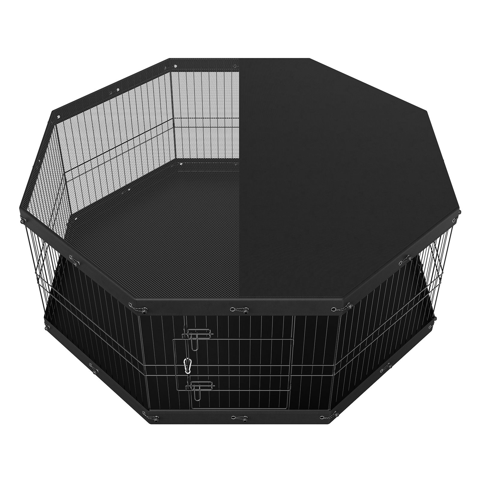 犬用プレイヤード、8パネル折りたたみ式メタルドッグエクササイ - Outdoor Camping Dog Kennel のレビューと価格
