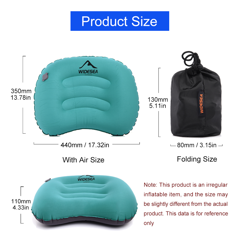 幅の広いポータブルインフレータブルピロー,折りたたみ式エアク - Camp Pillow Compressible のレビューと価格