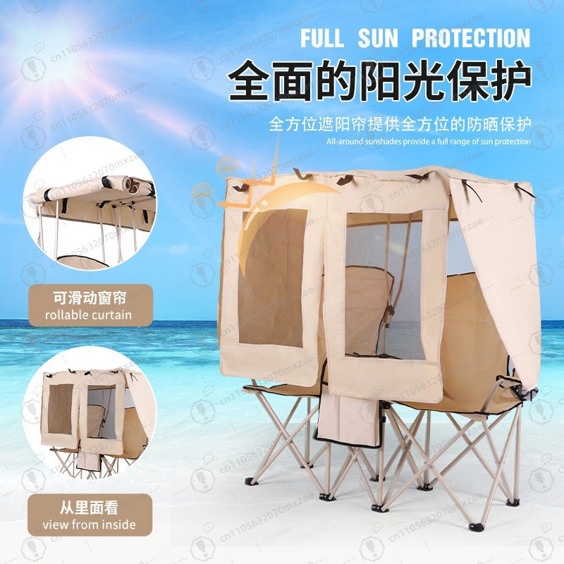 アウトドアキャンプレジャーダブル折りたたみ椅子釣りビーチチェ - Outdoor Camping Chairs Folding のレビューと価格