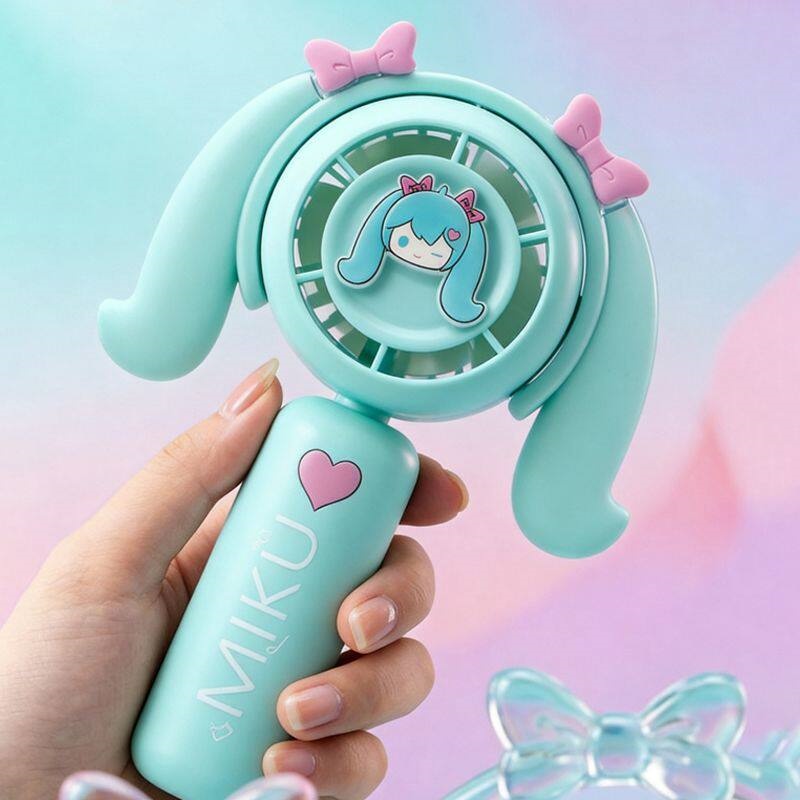 初音ミクミニハンドヘルドファン冷却ファン家庭用オフィス旅行ア - Outdoor Camping Movies のレビューと価格