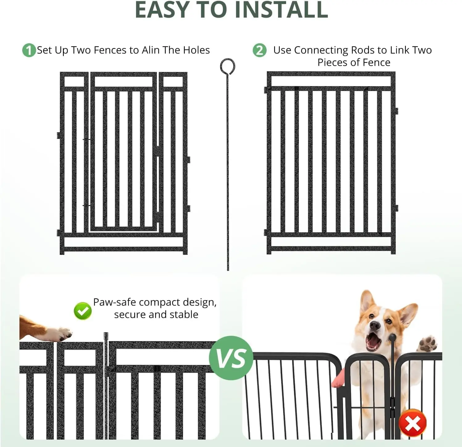 犬用フェンス 屋内外兼用、高さ47インチ 40パネル 大型犬 - Outdoor Camping Dog Fence のレビューと価格