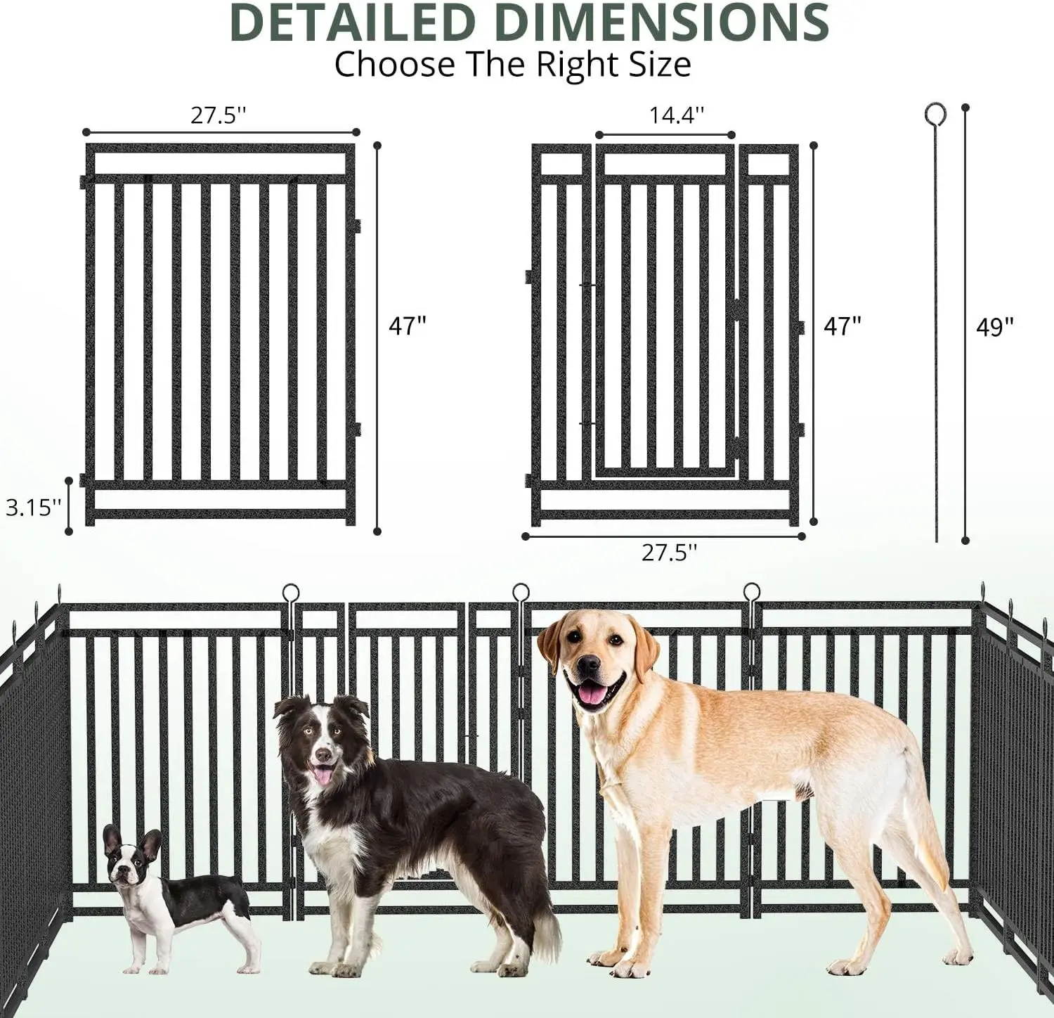 犬用フェンス 屋内外兼用、高さ47インチ 40パネル 大型犬 - Outdoor Camping Dog Fence のレビューと価格